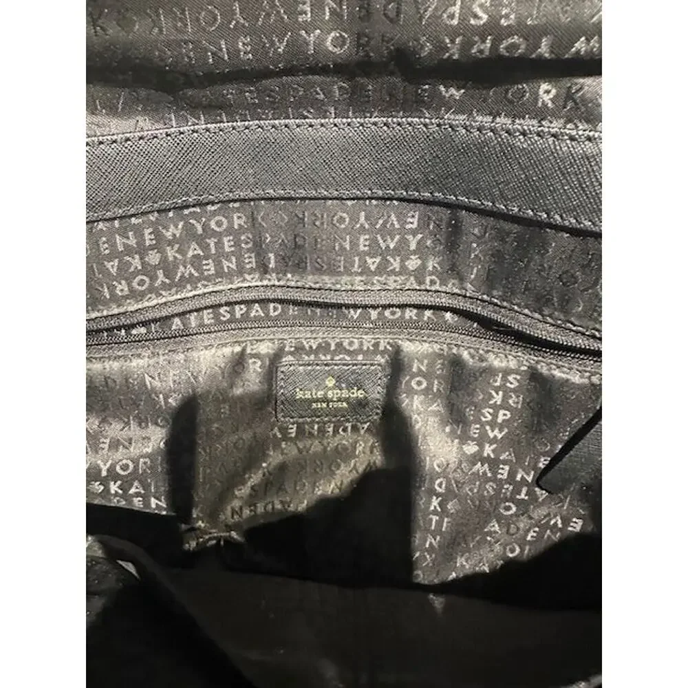 Kate Spade Laurel Way Lilah Black Satchel With Crossbody Strap VGUC